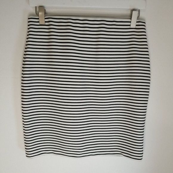 Cynthia Rowley Skirt Womens Small S 4-6 Casual Workwear Stripe Stretch Elastic - Picture 1 of 10